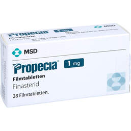 Abbildung: Propecia 1 mg Filmtabletten 28 St, Filmtabletten PZN 00251251
