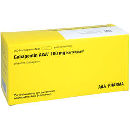 Abbildung: Gabapentin AAA 100 mg Hartkapseln 200 St, Hartkapseln PZN 00255415