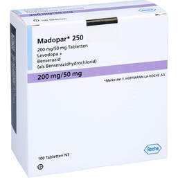 Abbildung: Madopar 250 Tabletten 100 St, Tabletten PZN 00257911