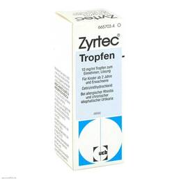 Abbildung: Zyrtec Tropfen 20 ml, Tropfen PZN 00257940