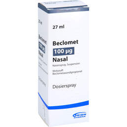 Abbildung: Beclomet 100 µg nasal 250 27 ml, Nasenspray PZN 00264897