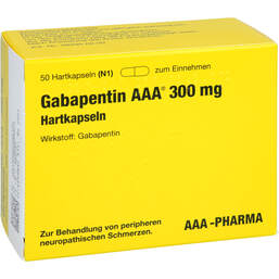 Abbildung: Gabapentin AAA 300 mg Hartkapseln 50 St, Hartkapseln PZN 00270610