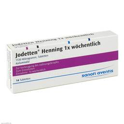 Abbildung: Jodetten Henning 1x wöchentlich Tabletten Tabletten, 14 St PZN 00270998