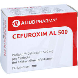 Abbildung: Cefuroxim AL 500 Tabletten 24 St, Tabletten PZN 00271348