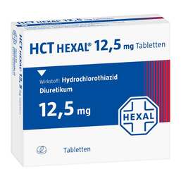Abbildung: HCT Hexal 12,5 mg Tabletten 100 St, Tabletten PZN 00271905