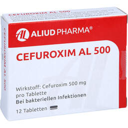 Abbildung: Cefuroxim AL 500 Tabletten 12 St, Tabletten PZN 00272201