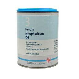 Abbildung: Biochemie DHU 3 Ferrum phosphoricum D 6 Tabletten Tabletten, 1000 St PZN 00273985