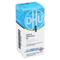Abbildung: Biochemie DHU 4 Kalium chloratum D 3 Tabletten Tabletten, 80 St PZN 00274045
