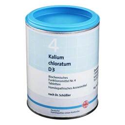 Abbildung: Biochemie DHU 4 Kalium chloratum D 3 Tabletten Tabletten, 1000 St PZN 00274051