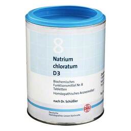 Abbildung: Biochemie DHU 8 Natrium chloratum D 3 Tabletten Tabletten, 1000 St PZN 00274430
