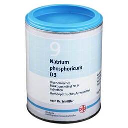 Abbildung: Biochemie DHU 9 Natrium phosphoricum D 3 Tabletten Tabletten, 1000 St PZN 00274542
