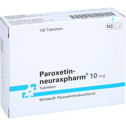 Abbildung: Paroxetin neuraxpharm 10 mg Tabletten 100 St, Tabletten PZN 00280910