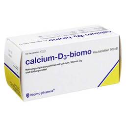 Abbildung: Calcium D3 biomo Kautabletten 500 + D Kautabletten, 100 St PZN 00294473