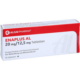 Abbildung: Enaplus AL 20 mg / 12,5 mg Tabletten 30 St, Tabletten PZN 00294941