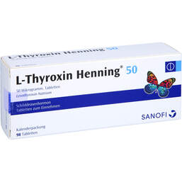 Abbildung: L-Thyroxin 50 Henning Tabletten in Kalenderpackung 98 St, Tabletten in Kalenderpackung PZN 00297046