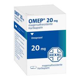Abbildung: Omep 20 mg magensaftresistente Kapseln 100 St, Magensaftresistente Hartkapseln PZN 00300050