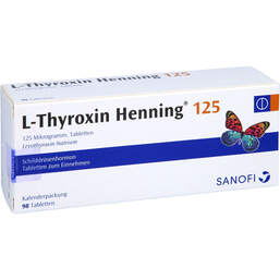Abbildung: L-Thyroxin 125 Henning Tabletten i.Kalenderpack. 98 St, Tabletten in Kalenderpackung PZN 00300452