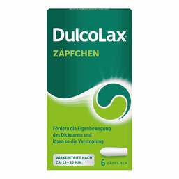 Abbildung: Dulcolax 10 mg Zäpfchen 6 St, Suppositorien PZN 00308169