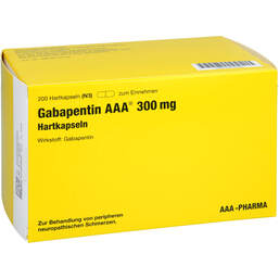 Abbildung: Gabapentin AAA 300 mg Hartkapseln 200 St, Hartkapseln PZN 00310002