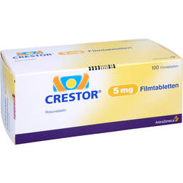 Abbildung: Crestor 5 mg Filmtabletten 100 St, Filmtabletten PZN 00321721