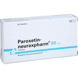 Abbildung: Paroxetin neuraxpharm 30 mg Tabletten 50 St, Tabletten PZN 00321879