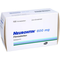 Abbildung: Neurontin 600 mg Filmtabletten 100 St, Filmtabletten PZN 00323200