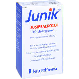 Abbildung: Junik 100 µg 200 Hub Dosieraerosol 1 St, Dosieraerosol PZN 00323743