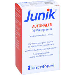 Abbildung: Junik 100 µg 100 Hub Auto 1 St, Dosieraerosol PZN 00323861