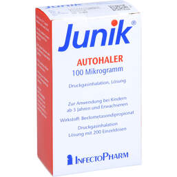 Abbildung: Junik 100 µg 200 Hub Auto 1 St, Dosieraerosol PZN 00323884