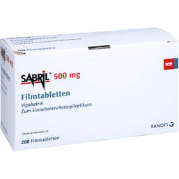 Abbildung: Sabril Filmtabletten 200 St, Filmtabletten PZN 00324760