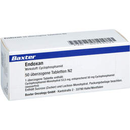 Abbildung: Endoxan überzogene Tabletten 50 St, Überzogene Tabletten PZN 00334534