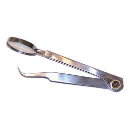 Abbildung: Zeckenzange Zeckenpinzette verstellbar Lupe 11,5cm 1 St PZN 00351136