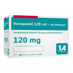 Abbildung: Verapamil 120 retard 1A Phar 100 St, Retard-Tabletten PZN 00353572
