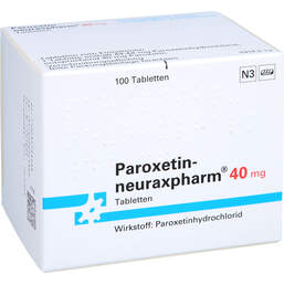 Abbildung: Paroxetin neuraxpharm 40 mg Tabletten 100 St, Tabletten PZN 00357535