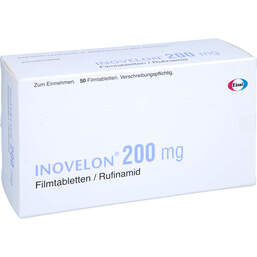 Abbildung: Inovelon 200 mg Filmtabletten 50 St, Filmtabletten PZN 00361471