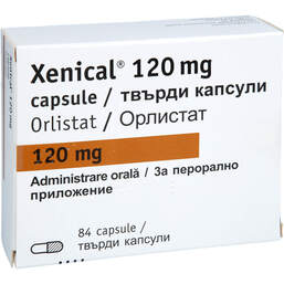 Abbildung: Xenical 120 mg Hartkapseln 84 St, Hartkapseln PZN 00363547