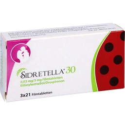 Abbildung: Sidretella 30 0,03 mg / 3 mg Filmtabletten 3X21 St, Filmtabletten PZN 00365718