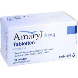 Abbildung: Amaryl 4 mg Tabletten 120 St, Tabletten PZN 00367752