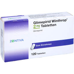 Abbildung: Glimepirid Winthrop 2 mg Tabletten 120 St, Tabletten PZN 00379560