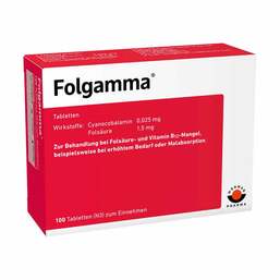 Abbildung: Folgamma Tabletten Tabletten, 100 St PZN 00391377