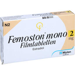 Abbildung: Femoston mono 2 mg Filmtabletten 84 St, Filmtabletten PZN 00393459