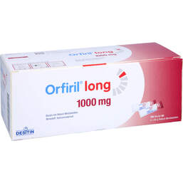 Abbildung: Orfiril long 1000 mg Retard-Minitabletten i.Beutel 100 St, Beutel mit retardierten Filmtabletten PZN 00393637
