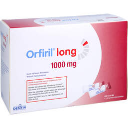 Abbildung: Orfiril long 1000 mg Retard-Minitabletten i.Beutel 200 St, Beutel mit retardierten Filmtabletten PZN 00393643