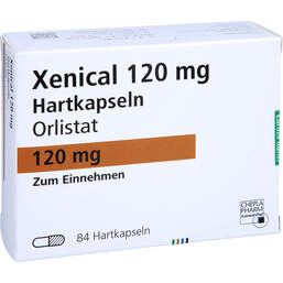 Abbildung: Xenical 120 mg Hartkapseln 84 St, Hartkapseln PZN 00425780