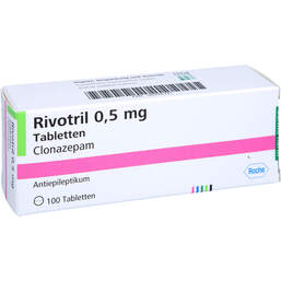 Abbildung: Rivotril 0,5 mg Tabletten 100 St, Tabletten PZN 00426331