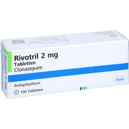 Abbildung: Rivotril 2 mg Tabletten 100 St, Tabletten PZN 00426377