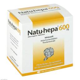 Abbildung: Natu Hepa 600 mg überzogene Tabletten Überzogene Tabletten, 100 St PZN 00432662