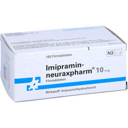 Abbildung: Imipramin neuraxpharm 10 mg Filmtabletten 100 St, Filmtabletten PZN 00448924