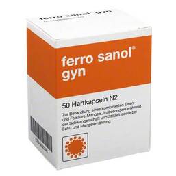 Abbildung: Ferro Sanol gyn Hartkapseln mit magensaftresistent überzogene Pellets Hartkapseln mit magensaftresistent überzogenen Pellets, 50 St PZN 00450246