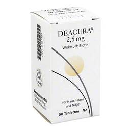 Abbildung: Deacura 2,5 mg Tabletten Tabletten, 50 St PZN 00451487